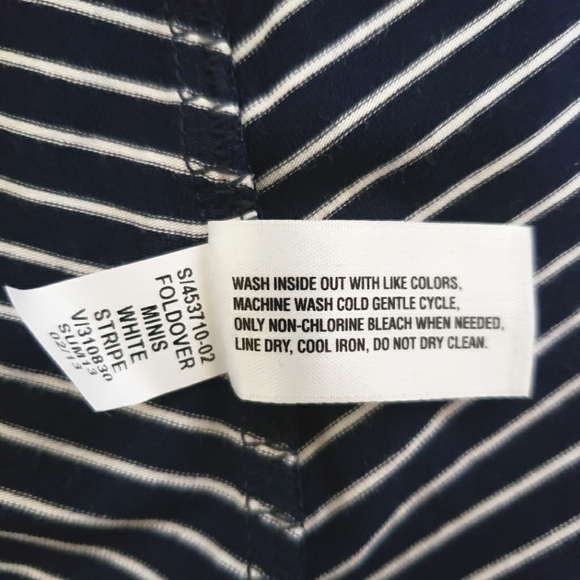 GAP Foldover Navy and White Striped Skirt Women's XL NWT - Picture 7 of 7